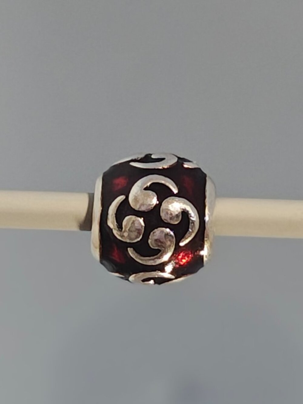 Authentic Pandora Retired Zen Orange Red Enamel Charm 790491EN14